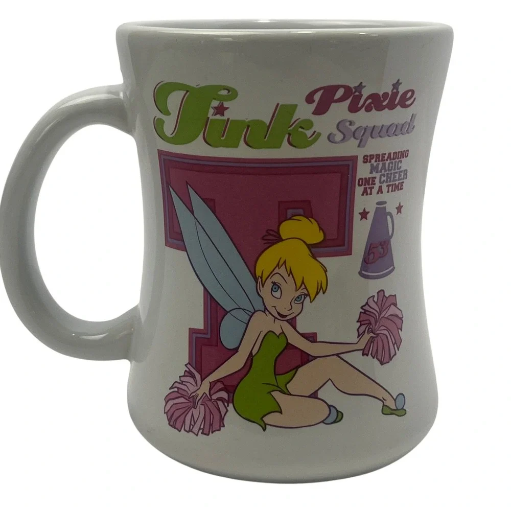 Disney Store Tinker Bell Cheerleader Themed Pixie Squad Coffee Cup‎